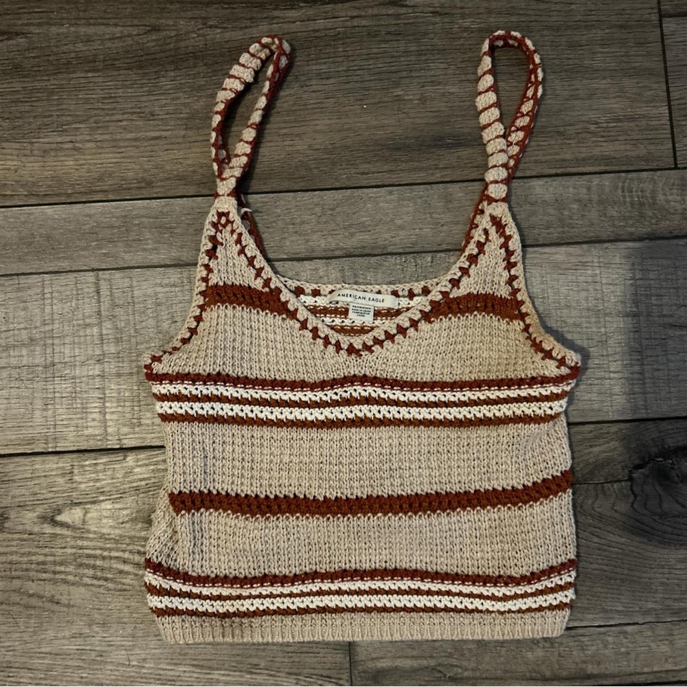 American Eagle knit crop tank top